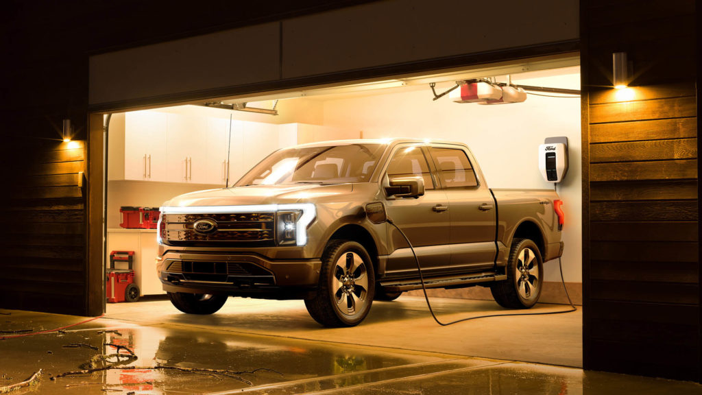 Ford F-150 Lightning electric pickup.