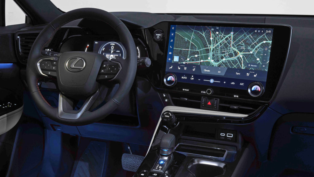 Advanced electronics in the Lexus  NX.