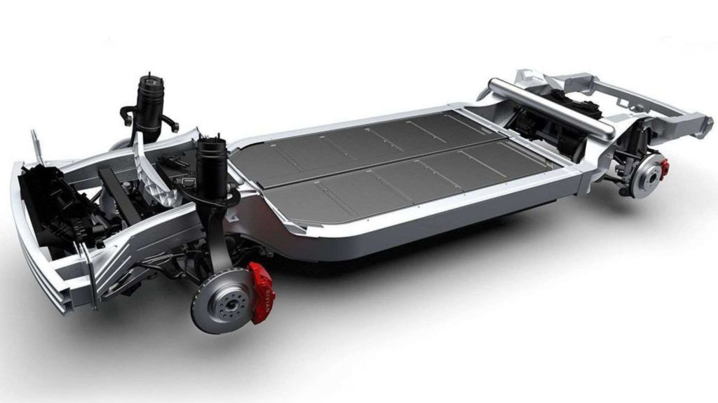 Rivian electric delivery van skateboard platform.