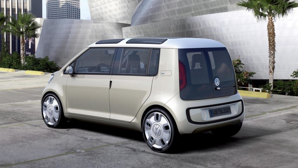 VW Space Up! Blue electric microbus concept.