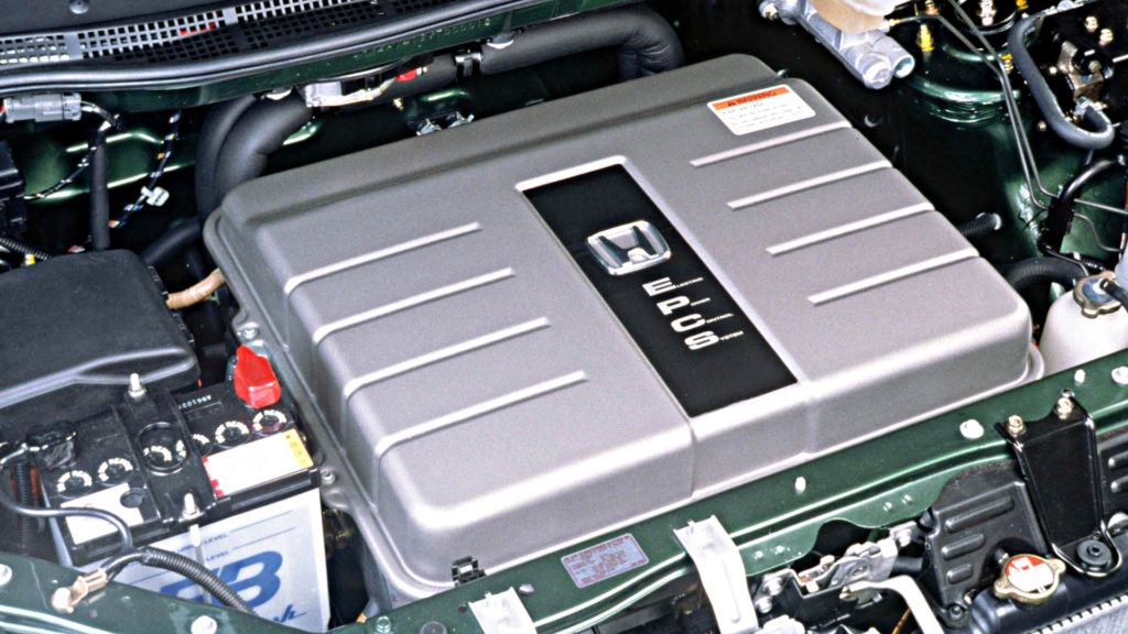 The 1997 Honda EV Plus offered smart underhood packaging.