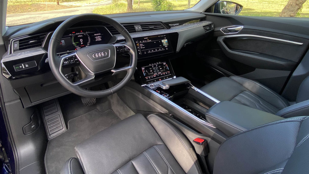 Audi e-tron S Sportback cabin.