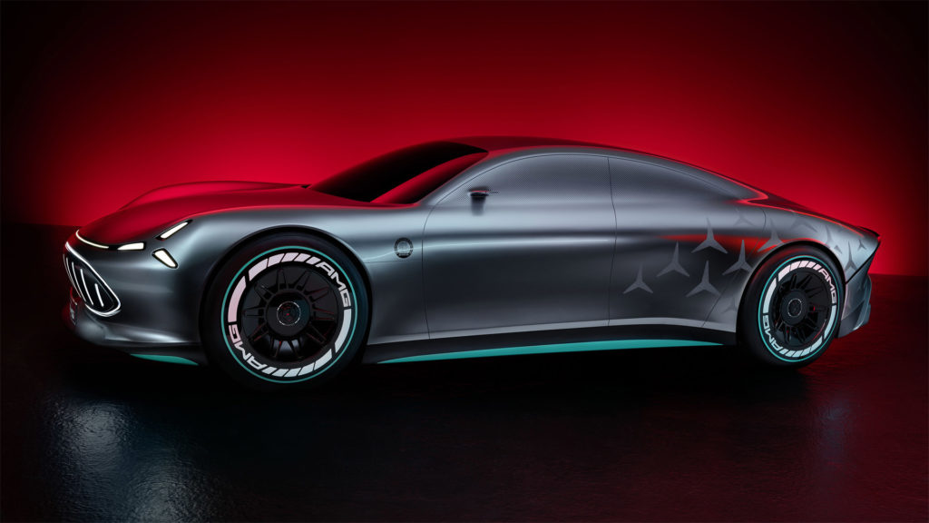 Mercedes-Benz Vision AMG illustrates the company's electric future.