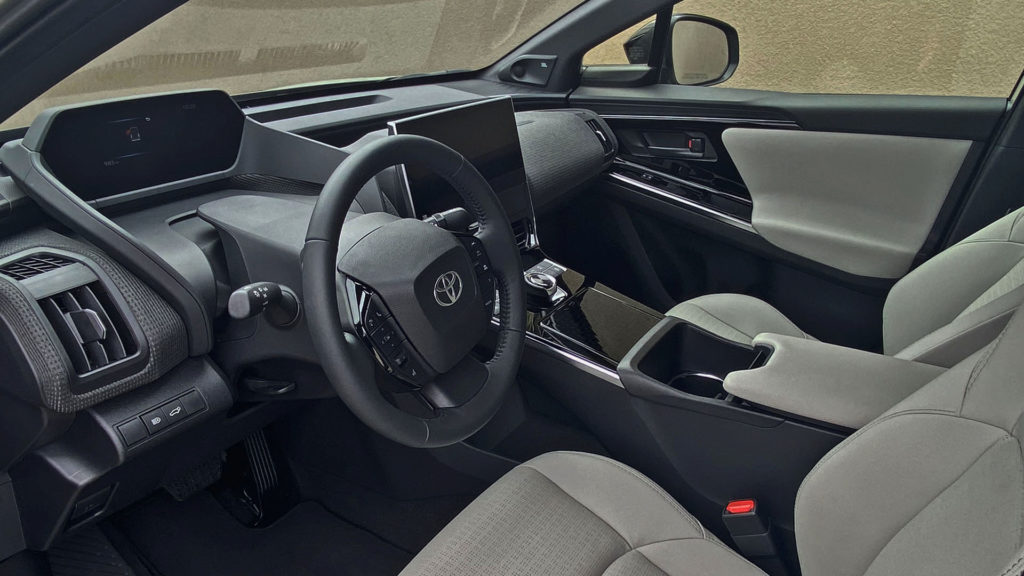 Toyota bZ4X cabin.